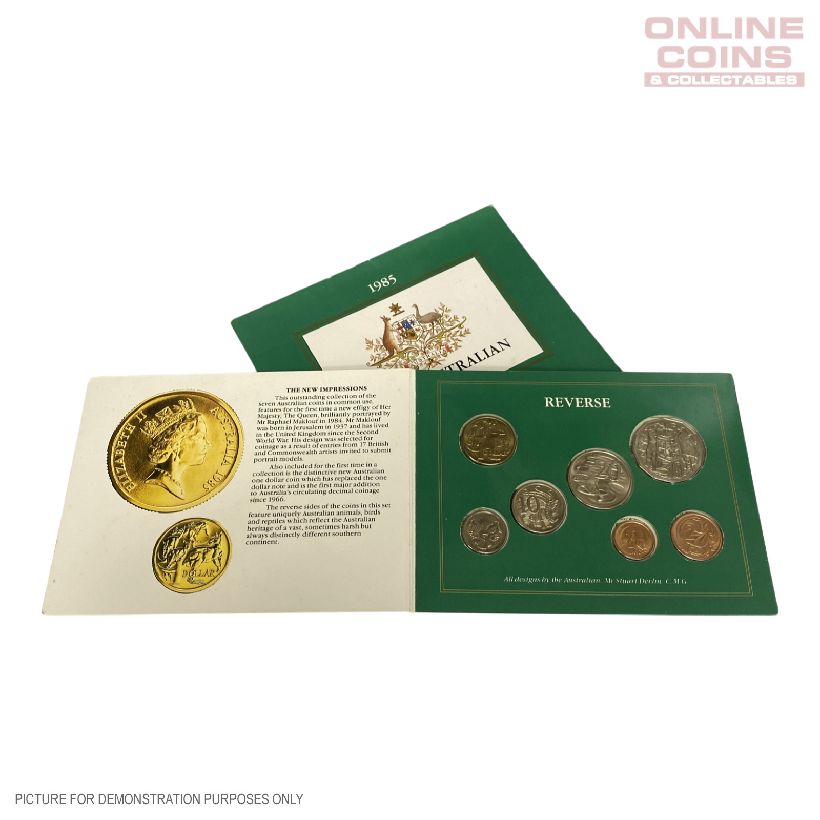 1985 Seven Coin Uncirculated Year Set - Clear Packaging